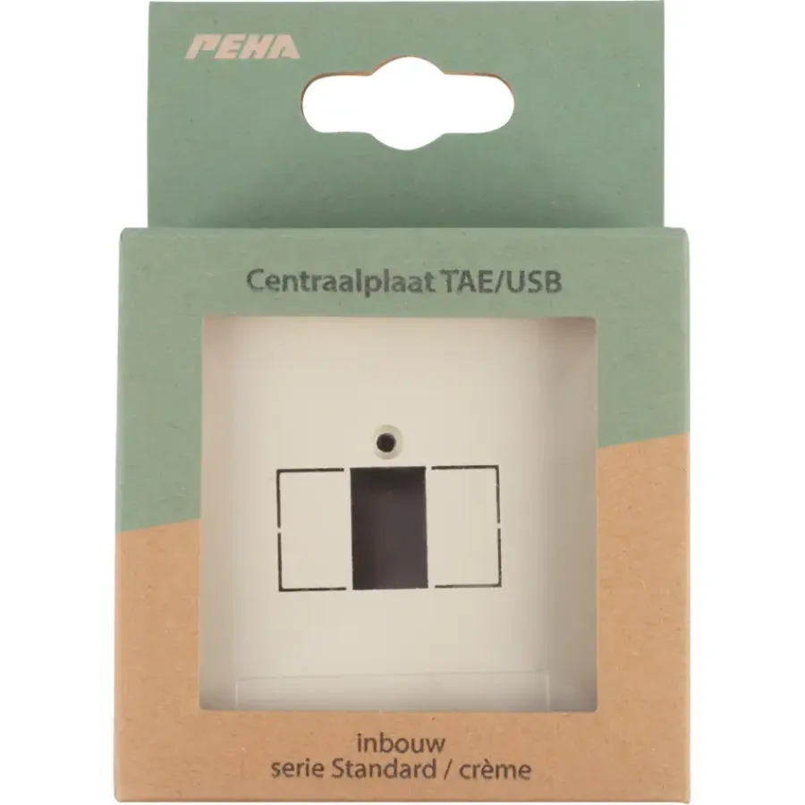 Afdekramen|Inbouw Schakelmateriaal > Peha Standard Afdekplaat USB crème