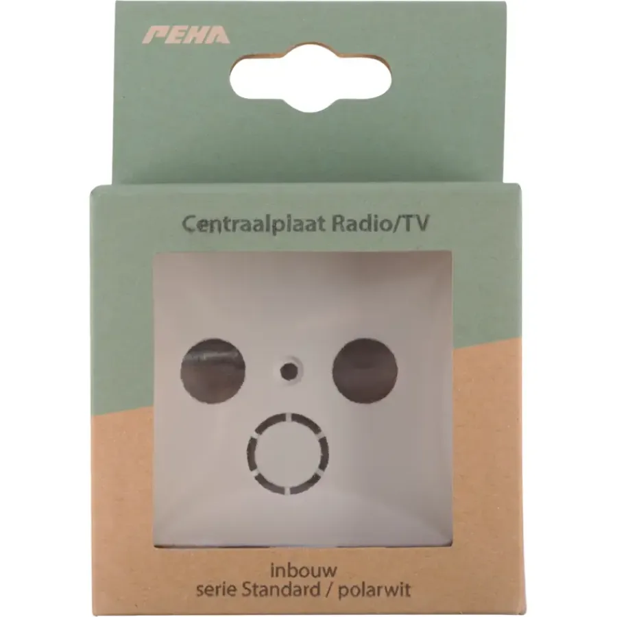 Inbouw Schakelmateriaal|Opbouw Schakelmateriaal > Peha Standard Centraalplaat Radio/TV wit
