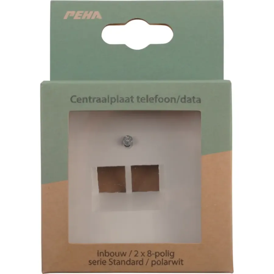Inbouw Schakelmateriaal|Opbouw Schakelmateriaal > Peha Standard Centraalplaat UTP Wit