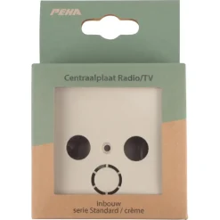 Inbouw Schakelmateriaal|Opbouw Schakelmateriaal > Peha Standard Centraalplaat Radio/TV crème