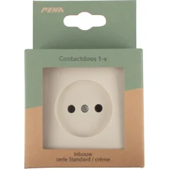 Inbouw Schakelmateriaal|Stopcontacten & Overige Contactdozen > Peha Stopcontact Standaard Crème