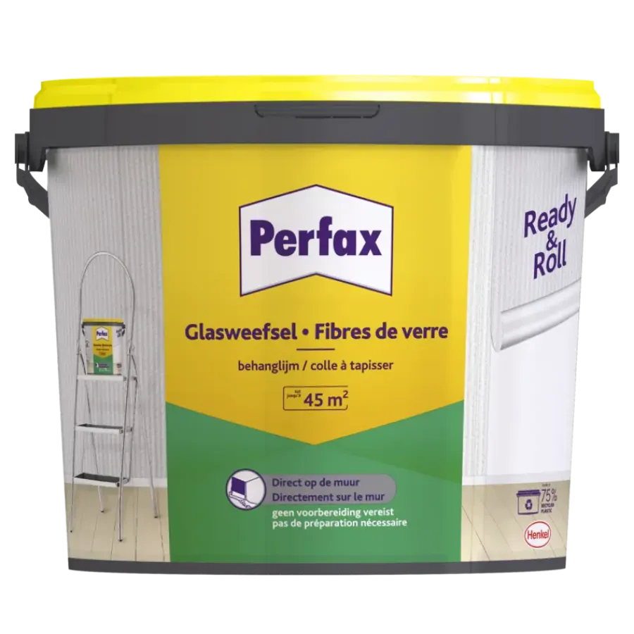 Behanglijm > Perfax Ready & Roll behanglijm glasweefsel 9 kg