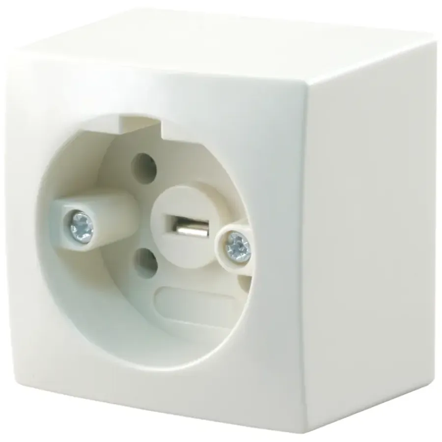 Opbouw Schakelmateriaal|Stopcontacten & Overige Contactdozen > PERILEX Wandcontactdoos Opbouw Crème
