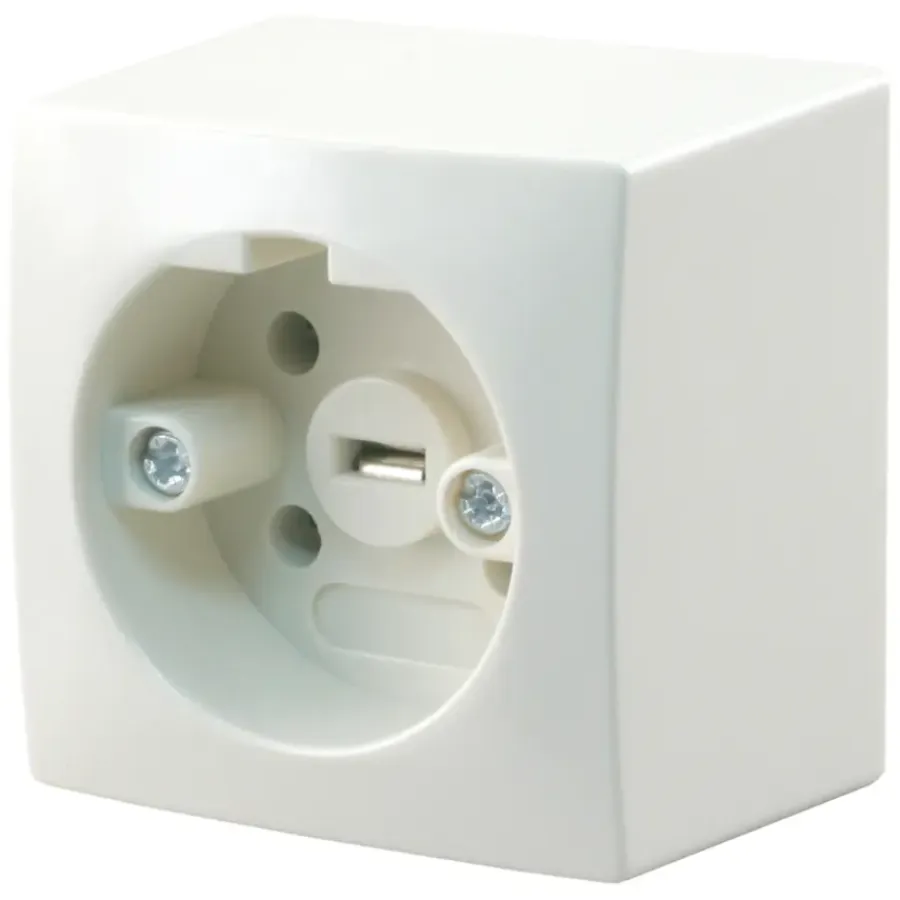 Opbouw Schakelmateriaal|Stopcontacten & Overige Contactdozen > PERILEX Wandcontactdoos Opbouw Crème