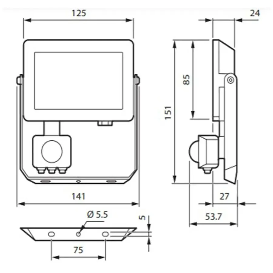 Werklampen > Philips breedstraler met bewegingssensor 1900 lumen 4000K 20W