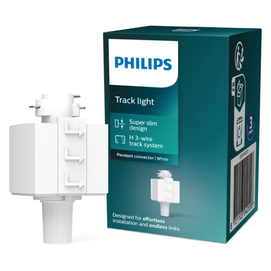 Audio & Video Accessoires > Philips EasyLink hanglamp adapter connector railverlichting wit