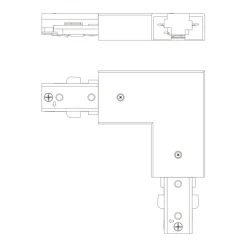 Audio & Video Accessoires > Philips EasyLink L-vormige connector rechtse hoek railverlichting zwart