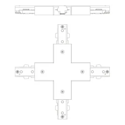 Audio & Video Accessoires > Philips EasyLink X-vormige conector railverlichting wit