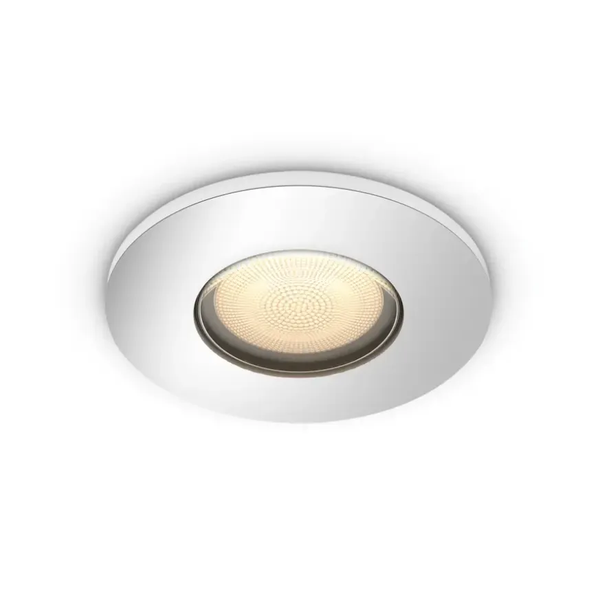 Philips Hue badkamerinbouwspot Adore chroom - warm tot koelwit licht 4.2W - 1 spot