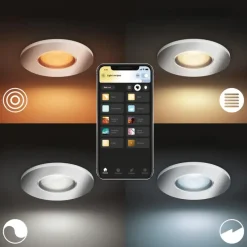 Philips Hue badkamer LED inbouwset Adore 3x5W chroom/wit incl, switch en bluetooth