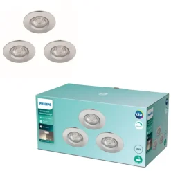 Philips inbouwspots Dive chroom set van 3