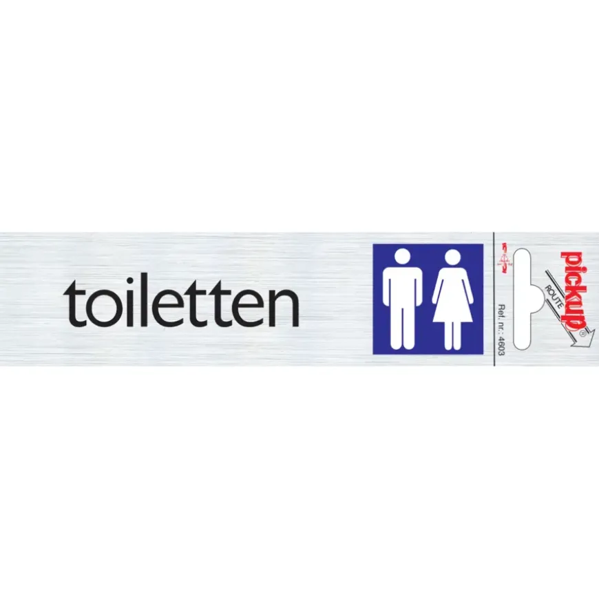 Pickup Alu deurbordje toilet 165x44 mm