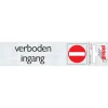 Pickup Alu deurbordje verboden ingang 165x44 mm