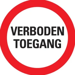 Pickup bordje verboden toegang 300 mm
