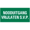 Pickup bord nooduitgang vrijlaten 15x30 cm
