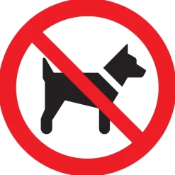 Pickup bord verboden voor honden Ø 18 cm