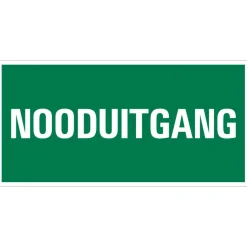 Pickup bord vluchtweg nooduitgang 15x30 cm