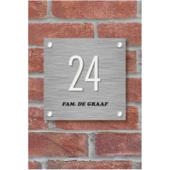 Pickup 3D Home plaat grijs acrylaat 3 mm 15 x 15 cm