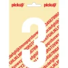 Pickup plakcijfer 3 wit mat 120 mm