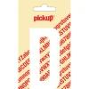 Pickup plakletter D wit mat 90 mm