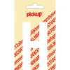 Pickup plakletter H wit mat 90 mm