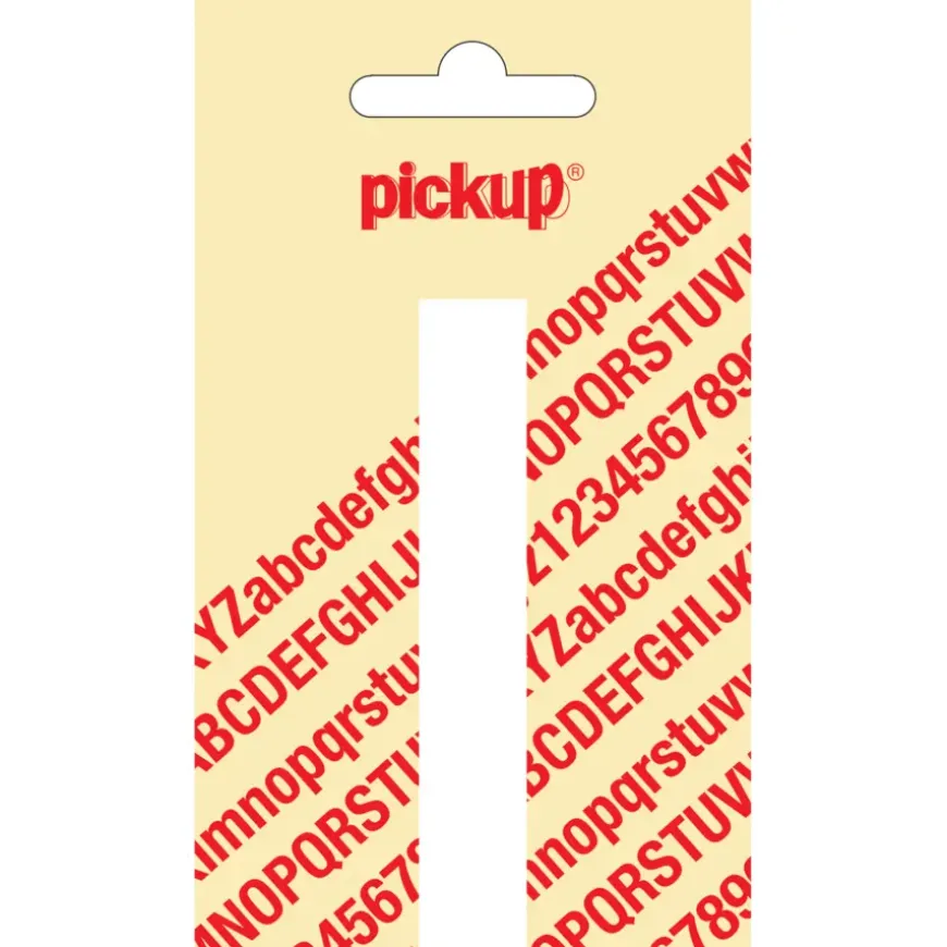 Pickup plakletter I wit mat 90 mm