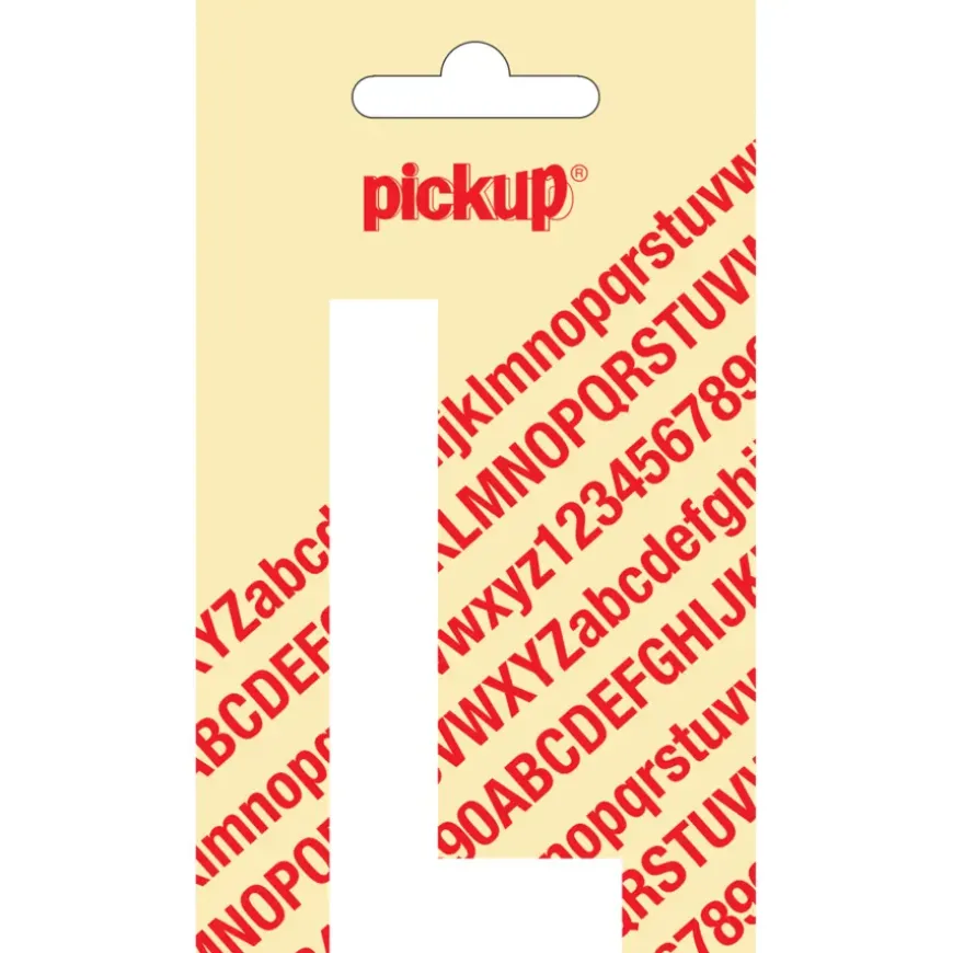 Pickup plakletter L wit mat 90 mm