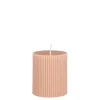 Pilaar kaars licht roze - h8xd7cm