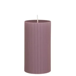 Pilaar kaars lila - h13xd7cm