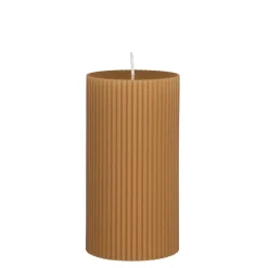 Pilaar kaars paraffine l.bruin - h13xd7cm