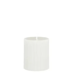 Pilaar kaars paraffine wit - h8xd7cm