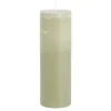 Pilaar kaars stearine lichtgroen - h20xd6,8cm