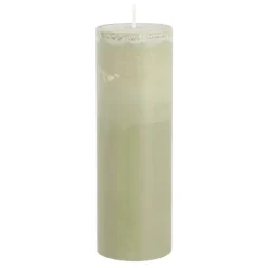 Pilaar kaars stearine lichtgroen - h20xd6,8cm