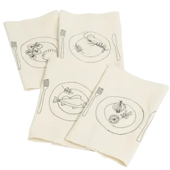 Placemat beige 4 stuks - l48xb33cm