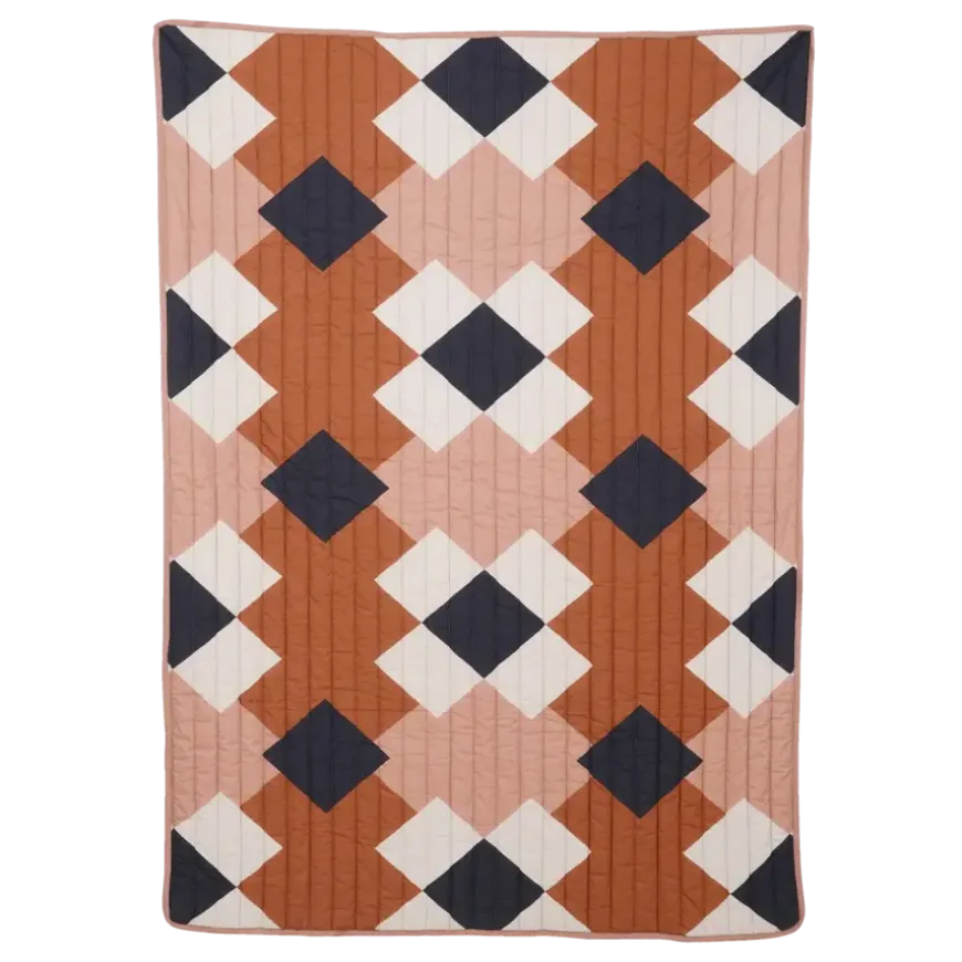 Plaid bruin folklore - l180xb130cm