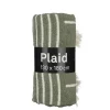 Plaid streep d.groen - l180xb130cm
