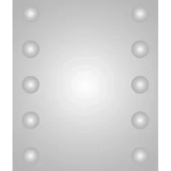 Plieger basic spiegel met verticaal 2-zijdig 5 rondjes verlichting 60 x 80 cm