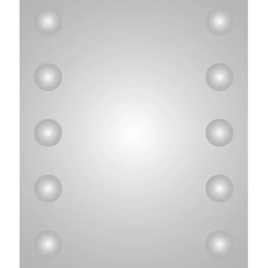 Plieger basic spiegel met verticaal 2-zijdig 5 rondjes verlichting 60 x 80 cm