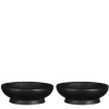 Pompeo Schaal - 2 Stuks - H5 x ø16 cm - Zwart