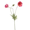 Poppy spray roze 75cm