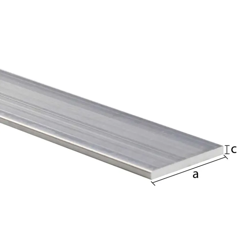 Profiel plat aluminium brut 20x2x1000mm