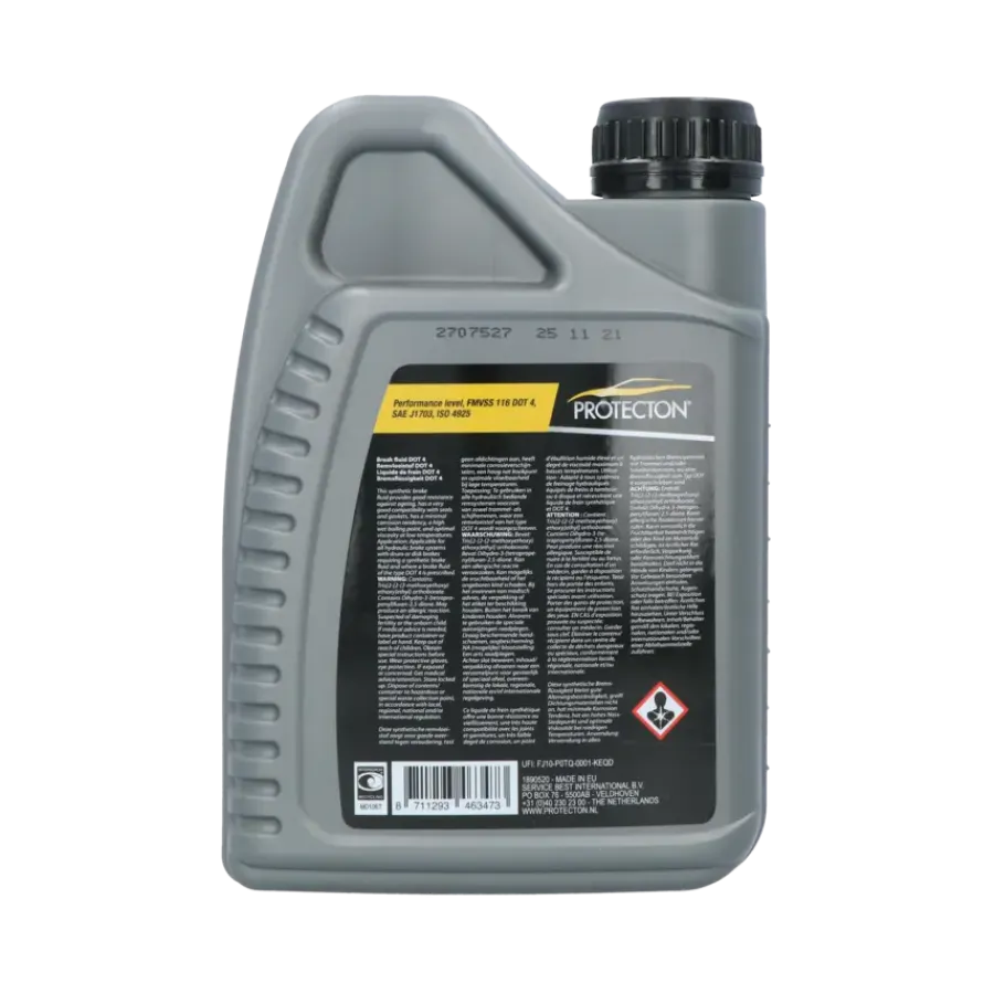 Auto Onderhouds- & Smeermiddelen|Fiets Onderhouds- & Smeermiddelen > Protecton remvloeistof 1 Liter DOT4