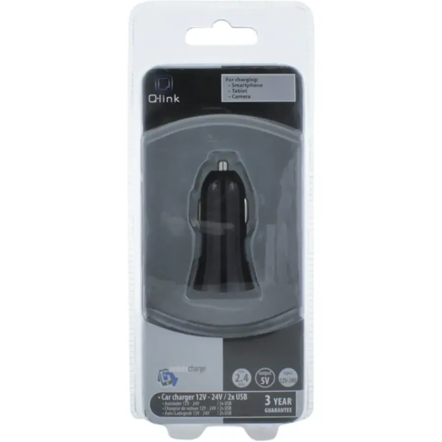 Computeraccessoires > Q-link Autolader 12V met 2 USB-A zwart