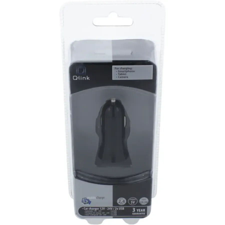 Computeraccessoires > Q-link Autolader 12V met 2 USB-A zwart