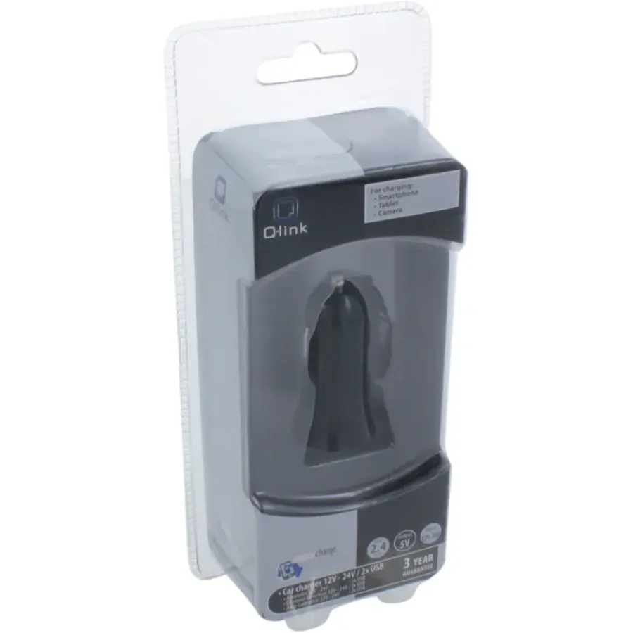 Computeraccessoires > Q-link Autolader 12V met 2 USB-A zwart