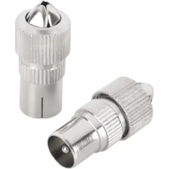 Audio & Video Accessoires > Q-link coac stekker metaal recht male/female