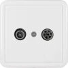 Inbouw Schakelmateriaal|Stopcontacten & Overige Contactdozen > Q-link coax contactdoos rtv eind/rijgbaar opbouw wit
