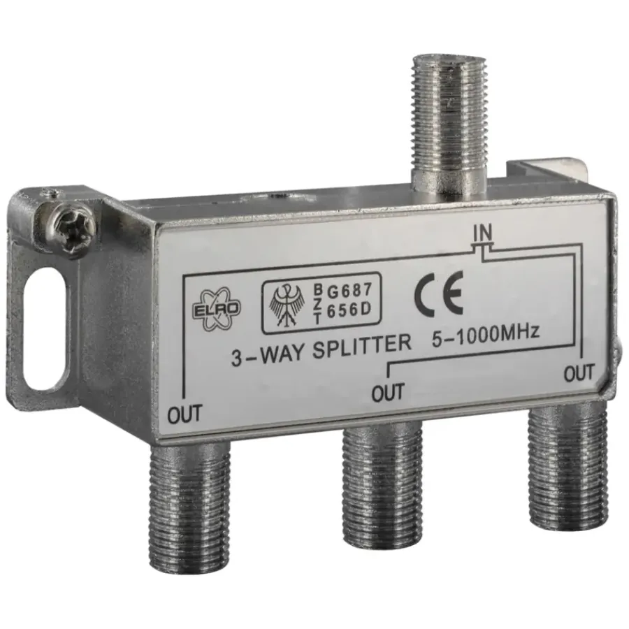Audio & Video Accessoires > Q-link coax F-splitter 3-weg/4F-connector