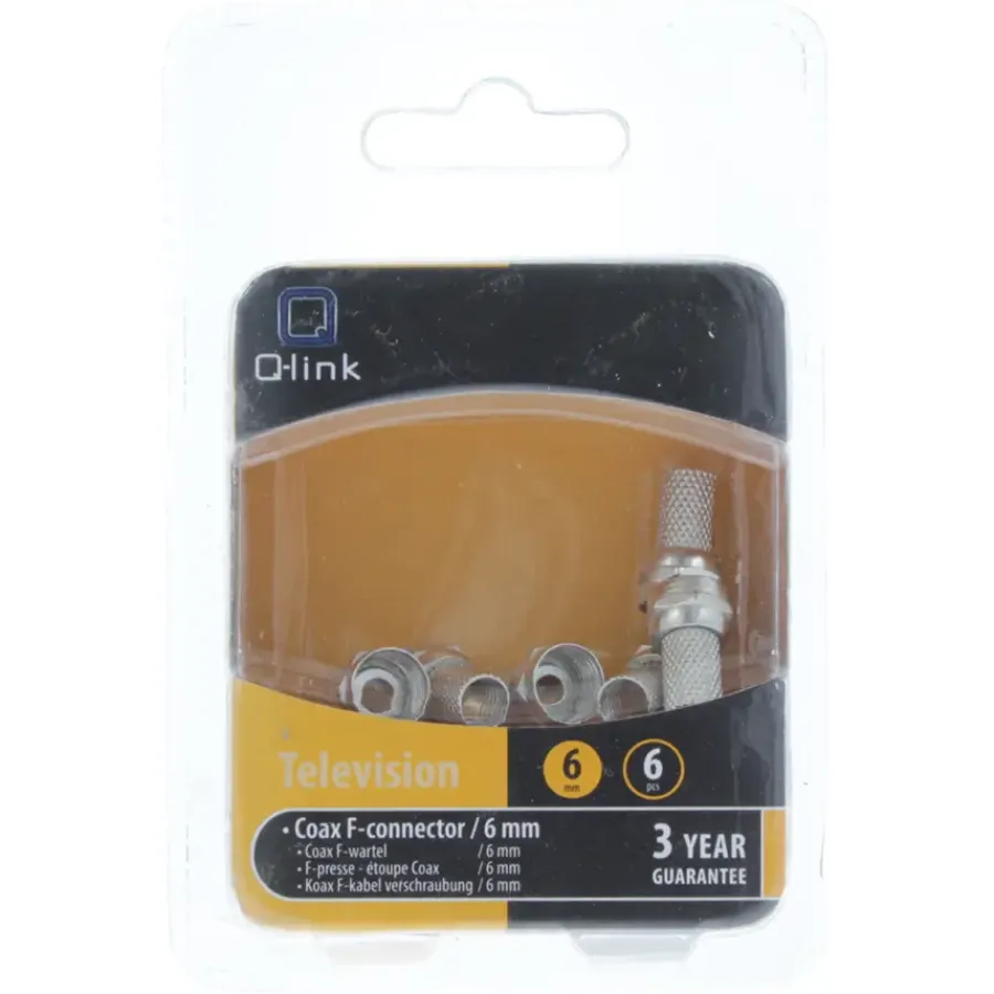 Installatiedraad|Elektradozen > Q-link coax F-wartel 6 mm 6 stuks