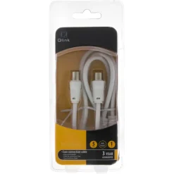 Audio & Video Accessoires > Q-link coax kabel 3CV2 HF stekker 1 meter rechtwit